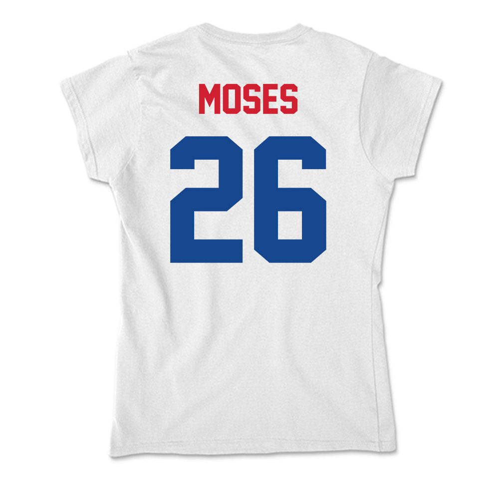 SMU - NCAA Football : Jaylen Moses - Soft Style Women’s T-Shirt-1