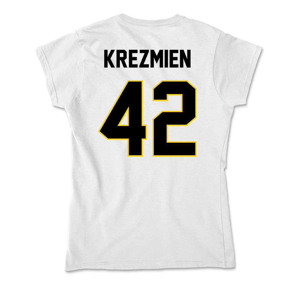 Centre College - NCAA Men's Basketball : Graham Krezmien - Soft Style Women’s T-Shirt-1
