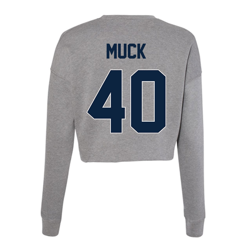 Xavier - NCAA Baseball : Karter Muck - Women's Cropped Crew Fleece-1