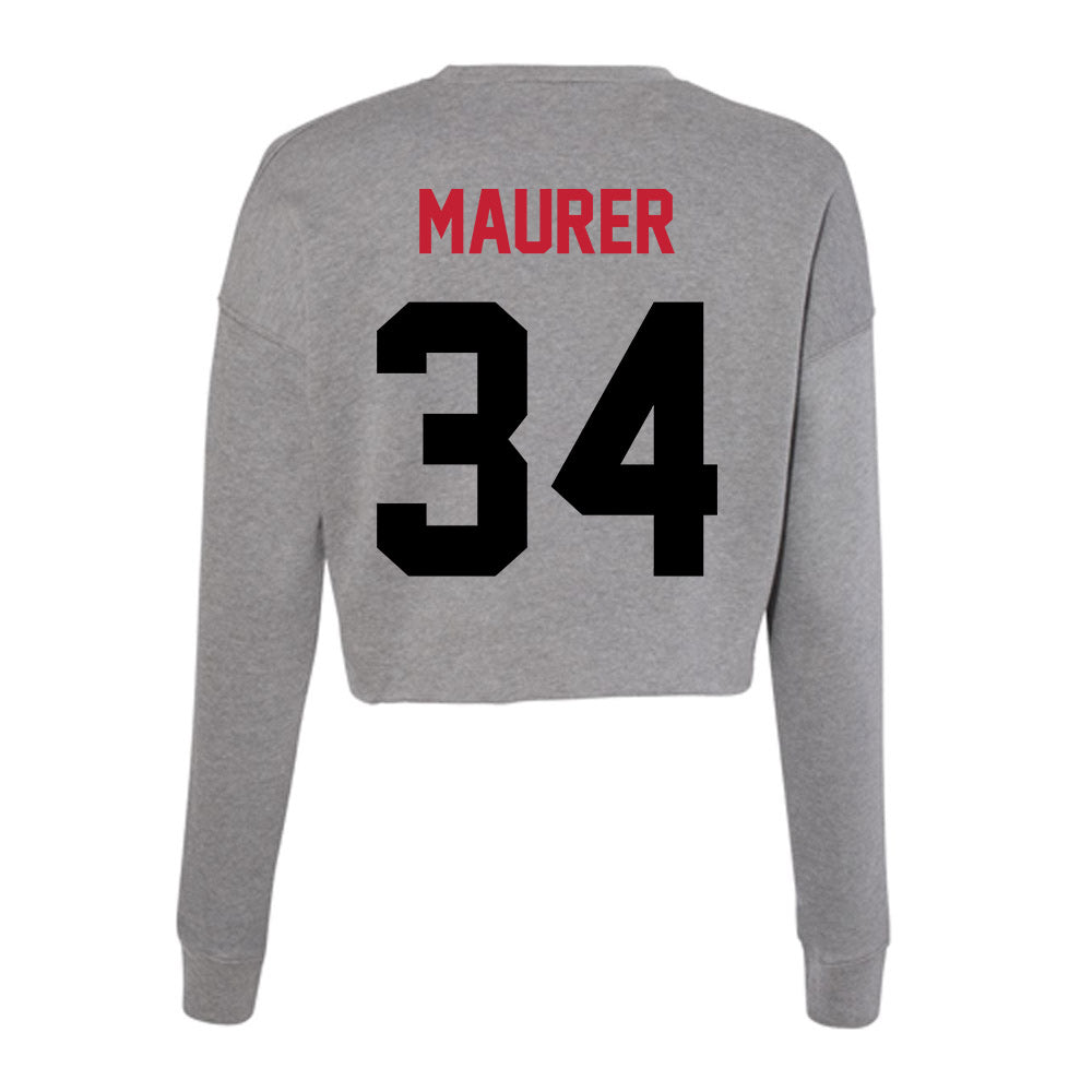 Seattle - NCAA Men's Basketball : Austin Maurer - Women's Cropped Crew Fleece-1