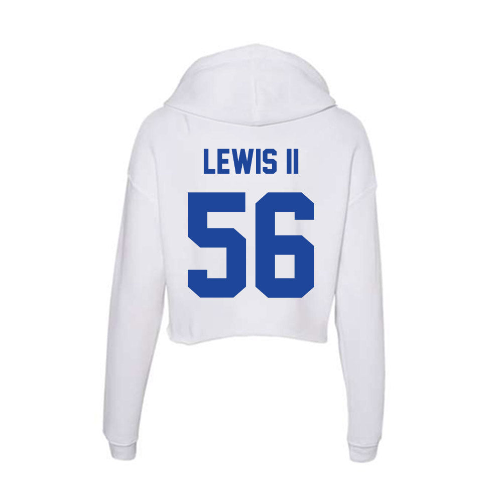 Georgia State - NCAA Football : Fuches Lewis II - Women's Crop Fleece Hoodie-1