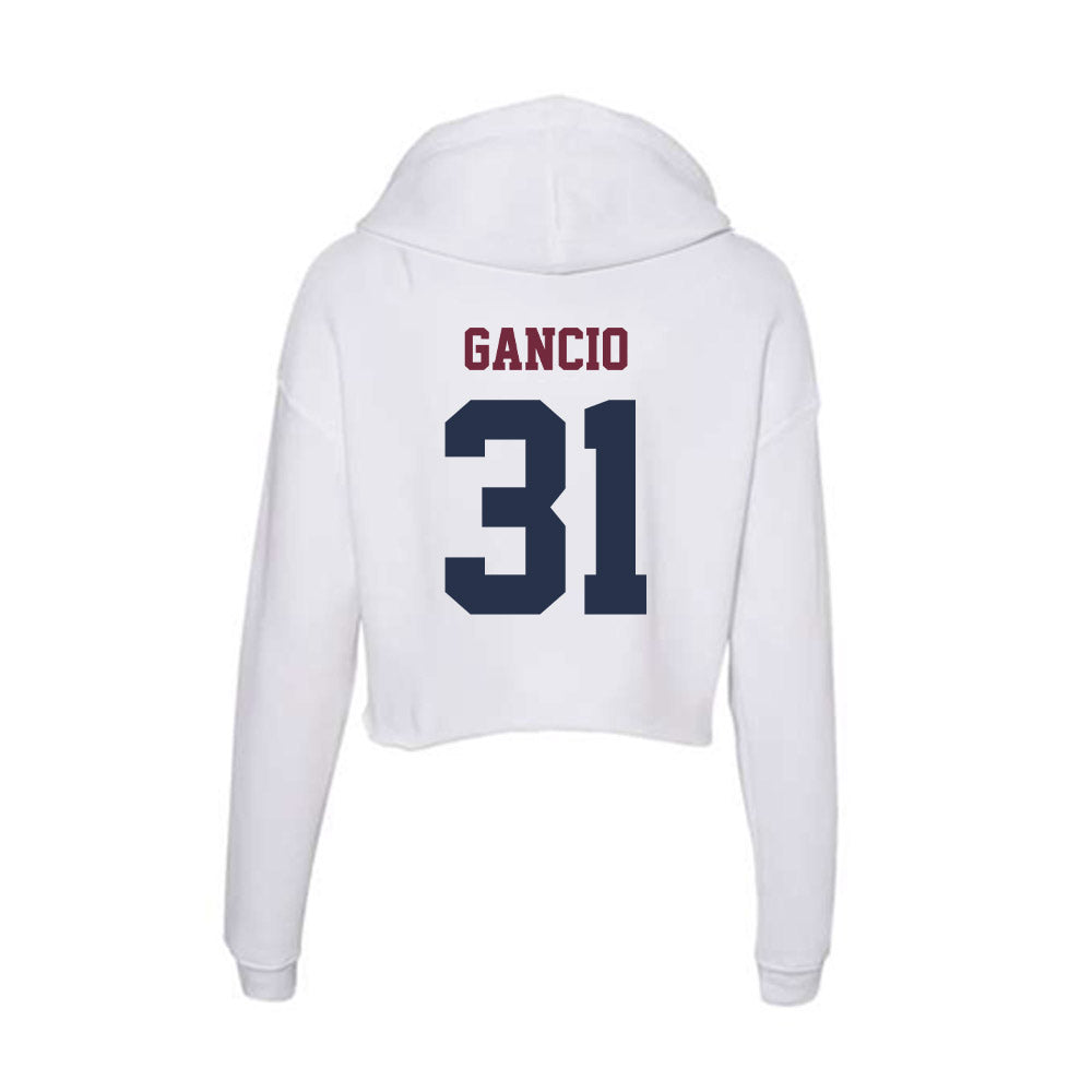 FDU Florham - NCAA Men's Soccer : Vincenzo Gancio - Women's Crop Fleece Hooded Sweatshirt-1
