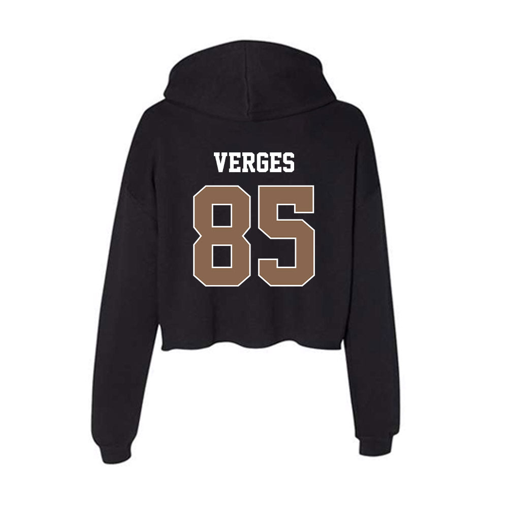 Coastal Carolina - NCAA Football : Ben Verges - Women's Crop Fleece Hoodie-1