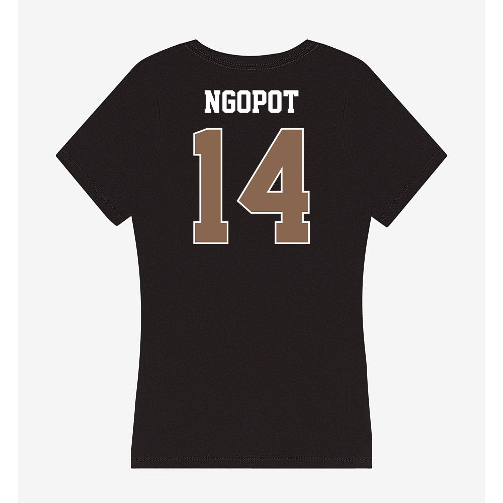 Coastal Carolina - NCAA Men's Basketball : Jerry Ngopot - Women's V-Neck T-Shirt-1