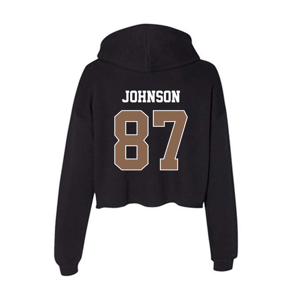 Coastal Carolina - NCAA Football : Jayden Johnson - Women's Crop Fleece Hoodie-1