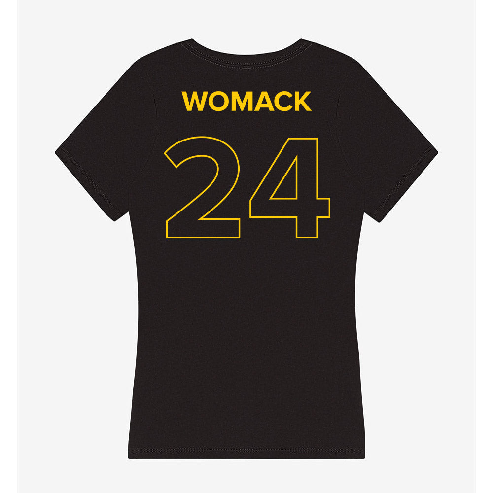 Towson - NCAA Men's Basketball : Jaquan Womack - Women's V-Neck T-Shirt-1