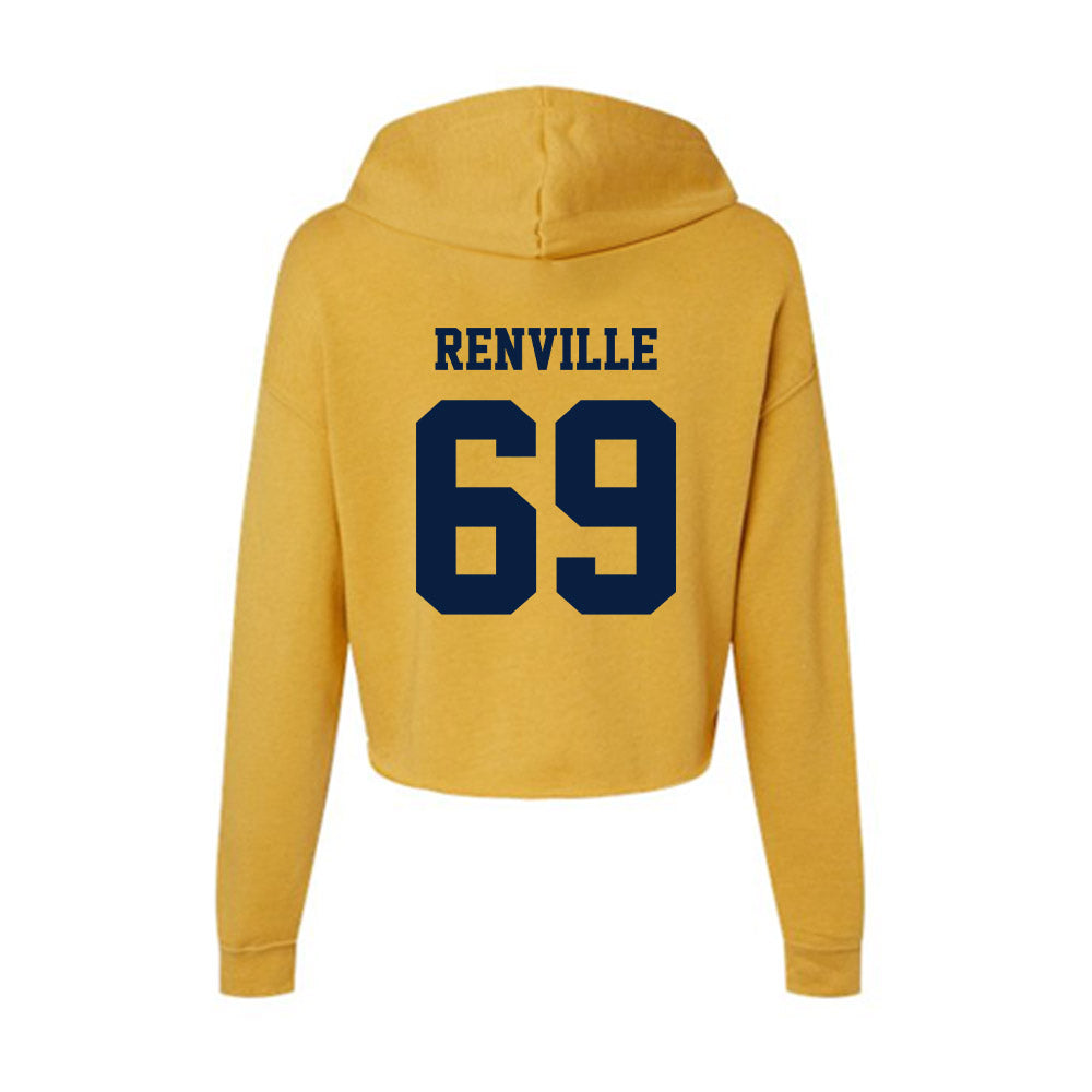 AU - NCAA Football : Elliott Renville - Women's Crop Fleece Hooded Sweatshirt-1
