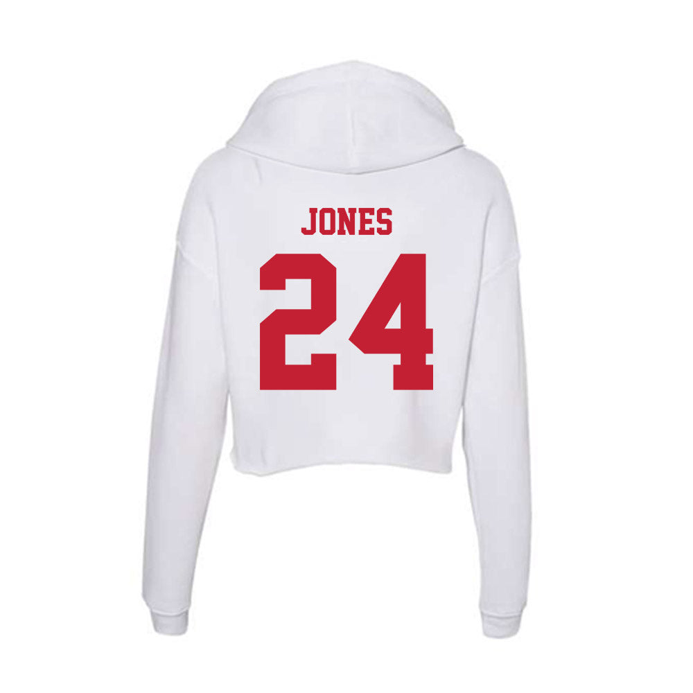 Ball State - NCAA Men's Basketball : Mason Jones - Classic Shersey Women's Crop Fleece Hoodie-1
