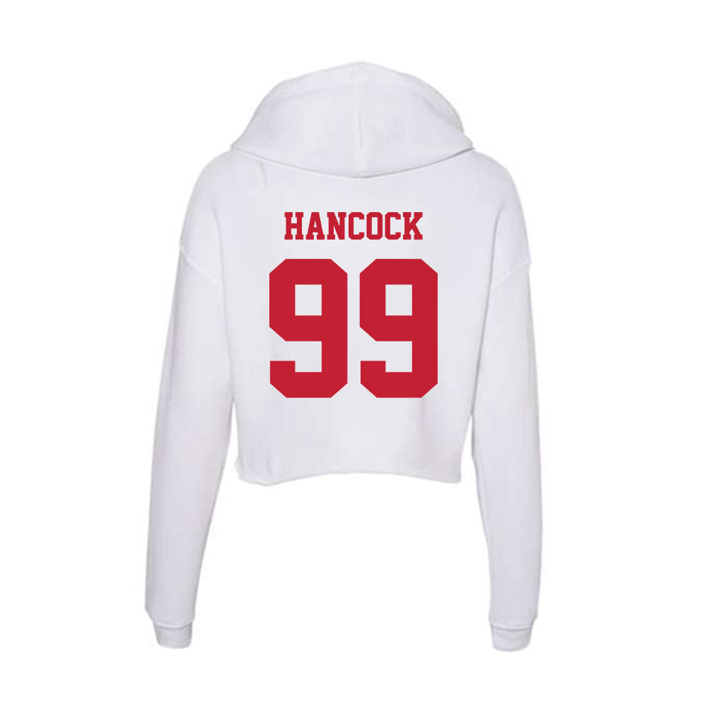 Ball State - NCAA Football : Myles Hancock - Classic Shersey Women's Crop Fleece Hoodie-1