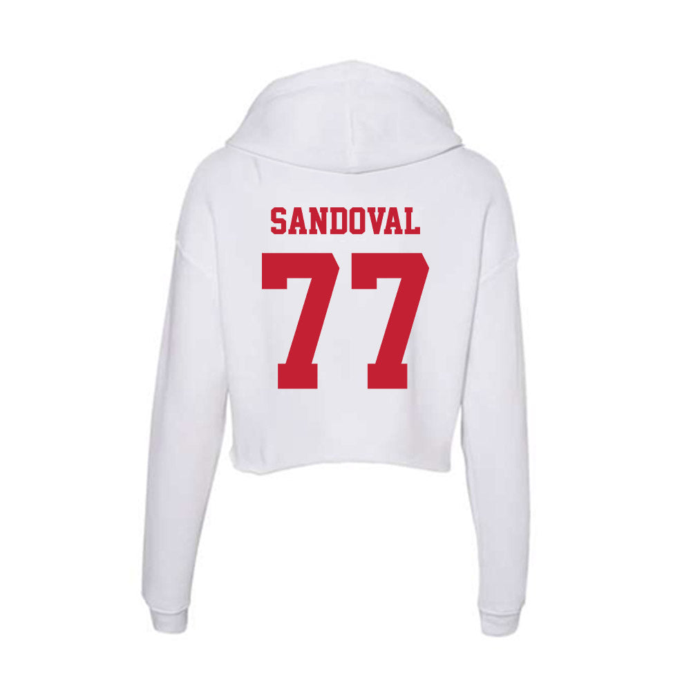 Ball State - NCAA Football : Misael Sandoval - Classic Shersey Women's Crop Fleece Hoodie-1