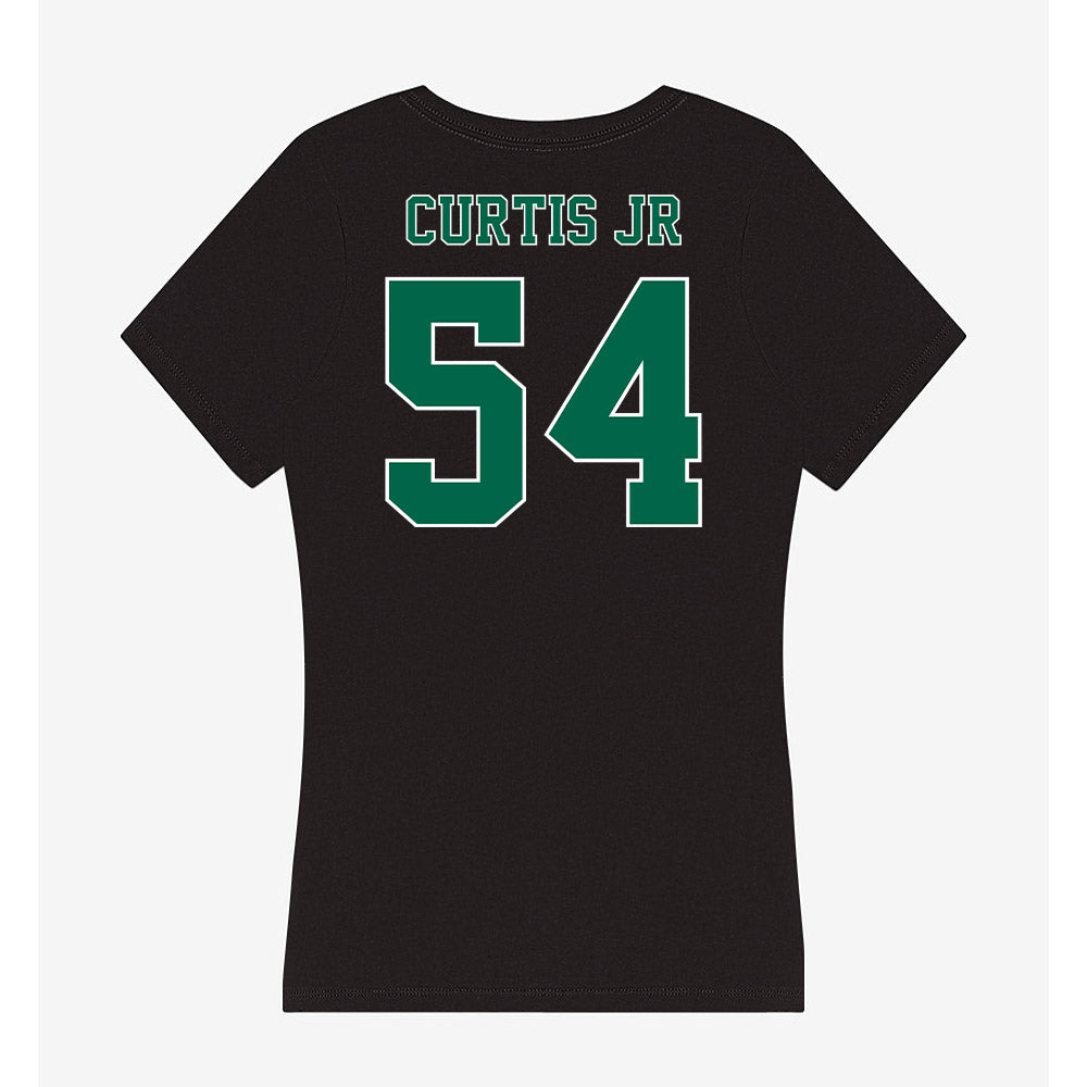 Tulane - NCAA Football : Jeffrey Curtis Jr - Women's V-Neck T-Shirt-1