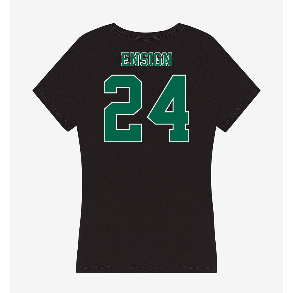 Tulane - NCAA Beach Volleyball : Tawny Ensign - Women's V-Neck T-Shirt-1
