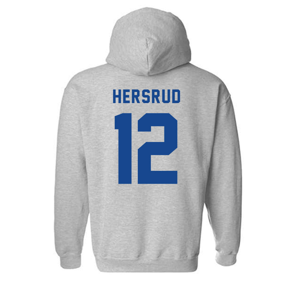 UAF - NCAA Men's Basketball : Jeremiah Hersrud - Classic Shersey Hooded Sweatshirt-1
