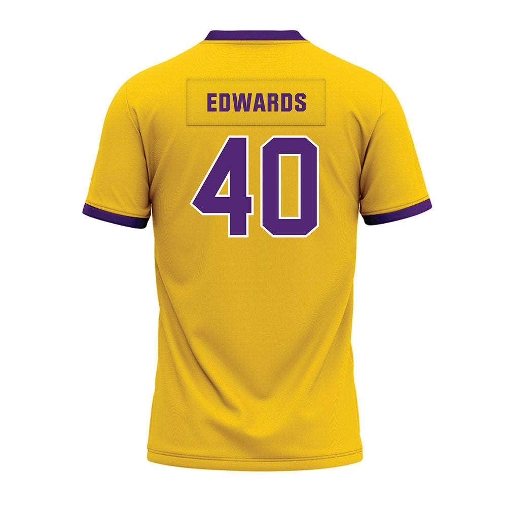 WIU - NCAA Football : Joe Edwards - Gold Premium Football Jersey-1