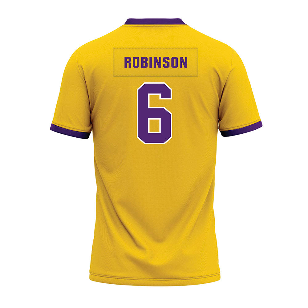 WIU - NCAA Football : Joshua Robinson - Gold Premium Football Jersey-1