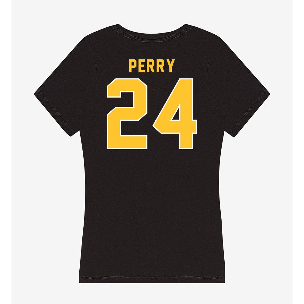 GMU - NCAA Women's Lacrosse : Olivia Perry - Women's V-Neck T-Shirt-1
