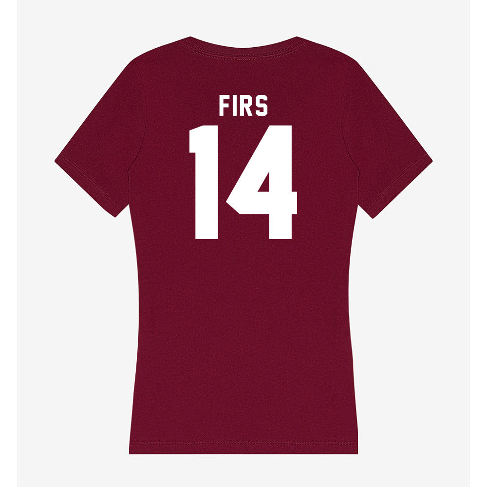 Loyola - NCAA Men's Soccer : Daniel Firs - Women's V-Neck T-Shirt-1