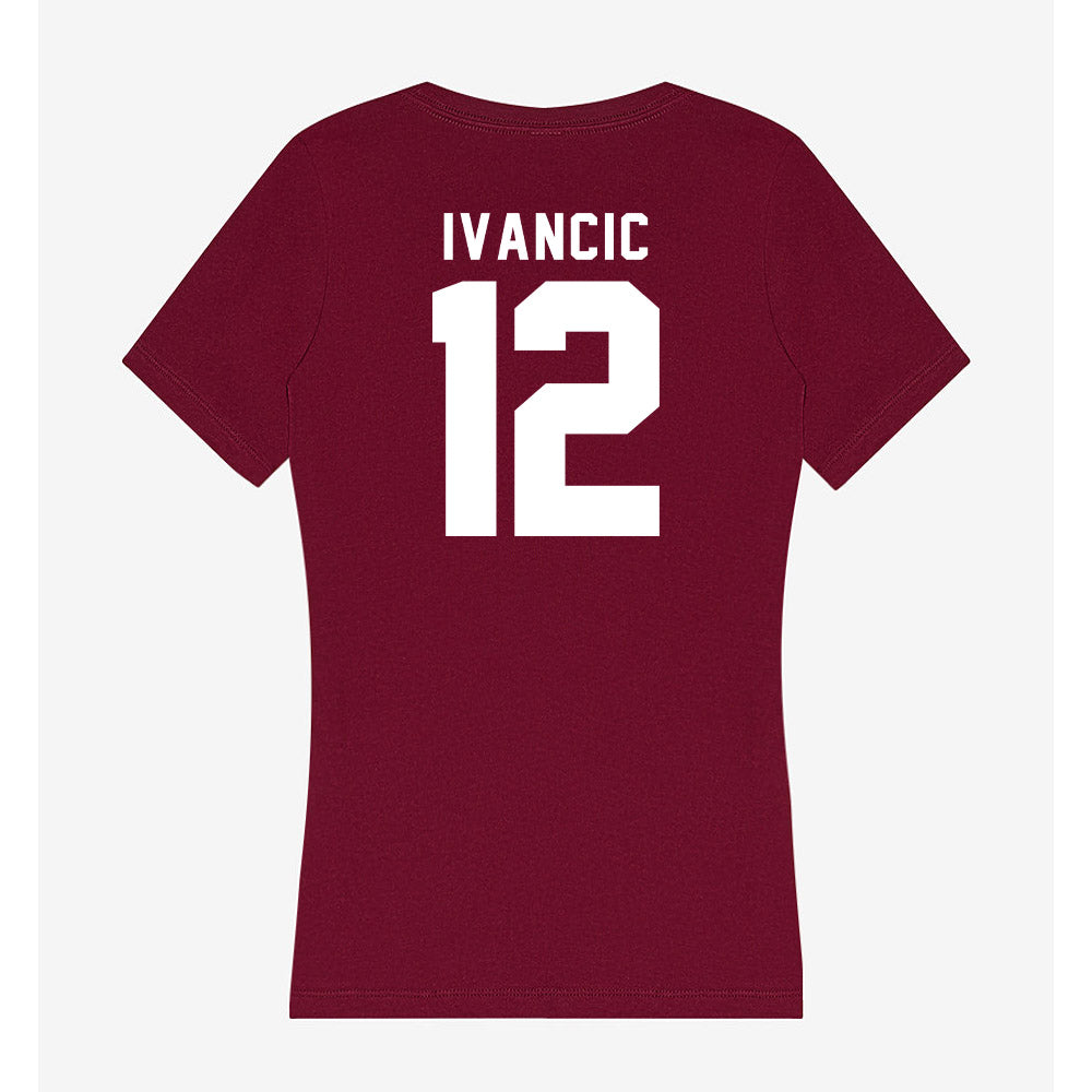Loyola - NCAA Men's Soccer : Luka Ivancic - Women's V-Neck T-Shirt-1