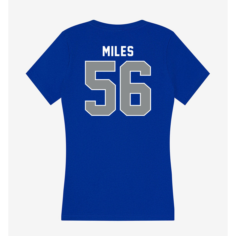 Memphis - NCAA Football : KJ Miles - Women's V-Neck T-Shirt-1
