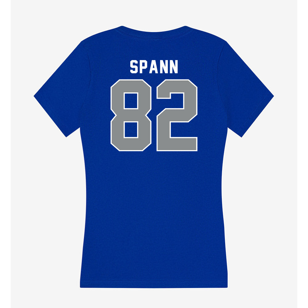 Memphis - NCAA Football : Justice Spann - Women's V-Neck T-Shirt-1