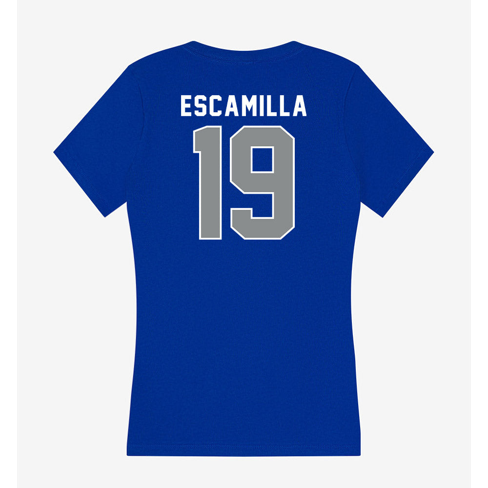 Memphis - NCAA Men's Soccer : Iggie Escamilla - Women's V-Neck T-Shirt-1