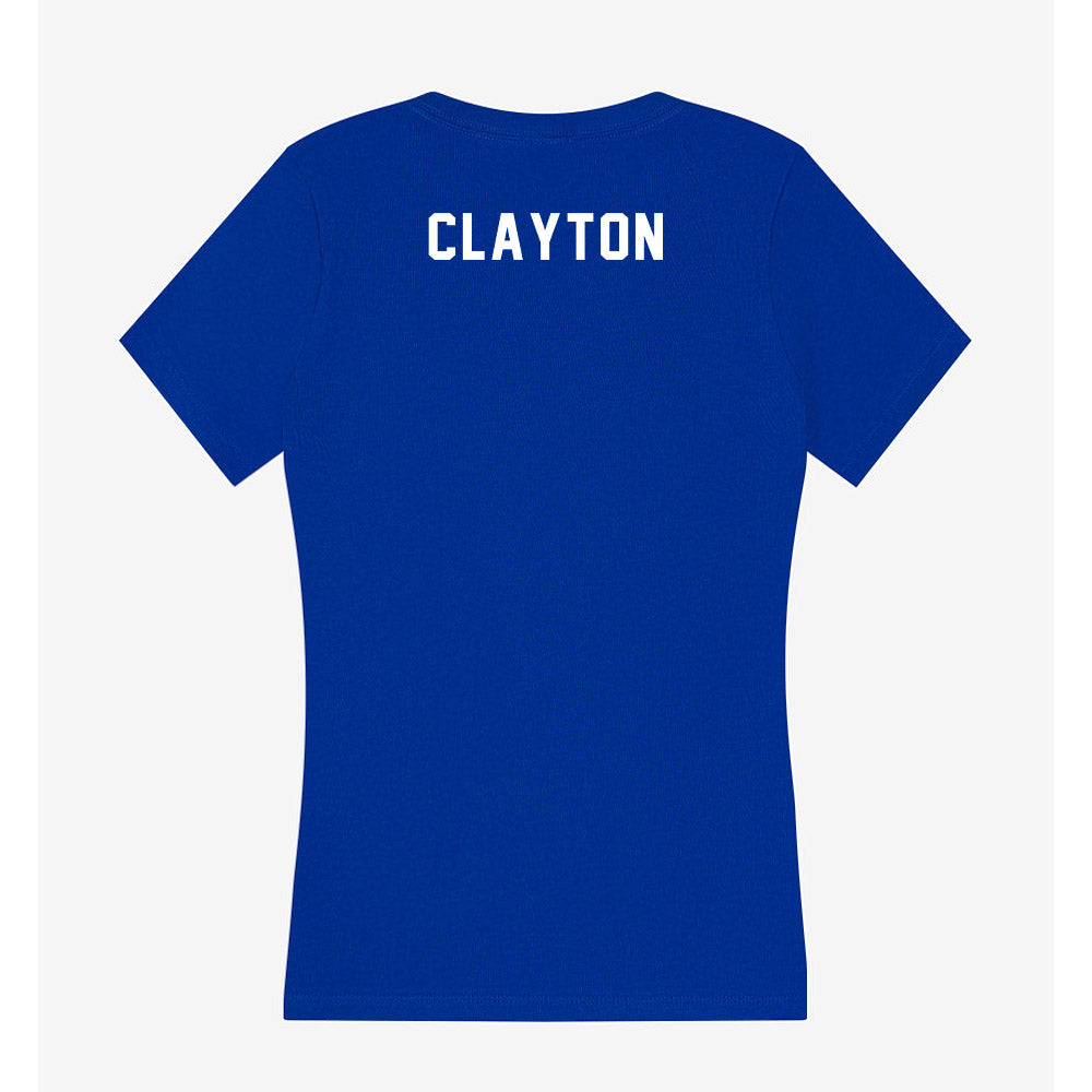 Memphis - NCAA Football : Jer'Quise Clayton - Women's V-Neck T-Shirt-1