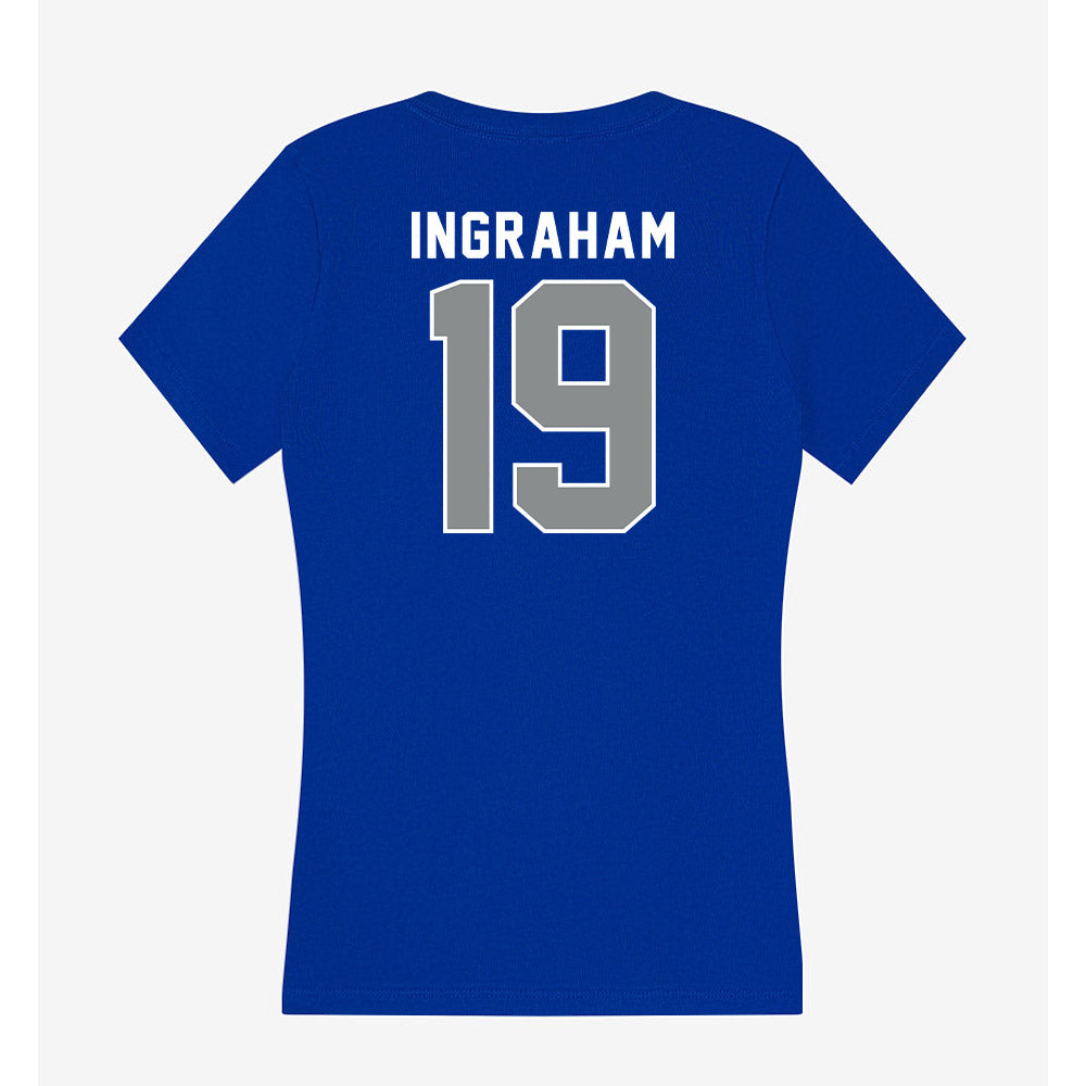 Memphis - NCAA Men's Basketball : Tariq Ingraham - Women's V-Neck T-Shirt-1