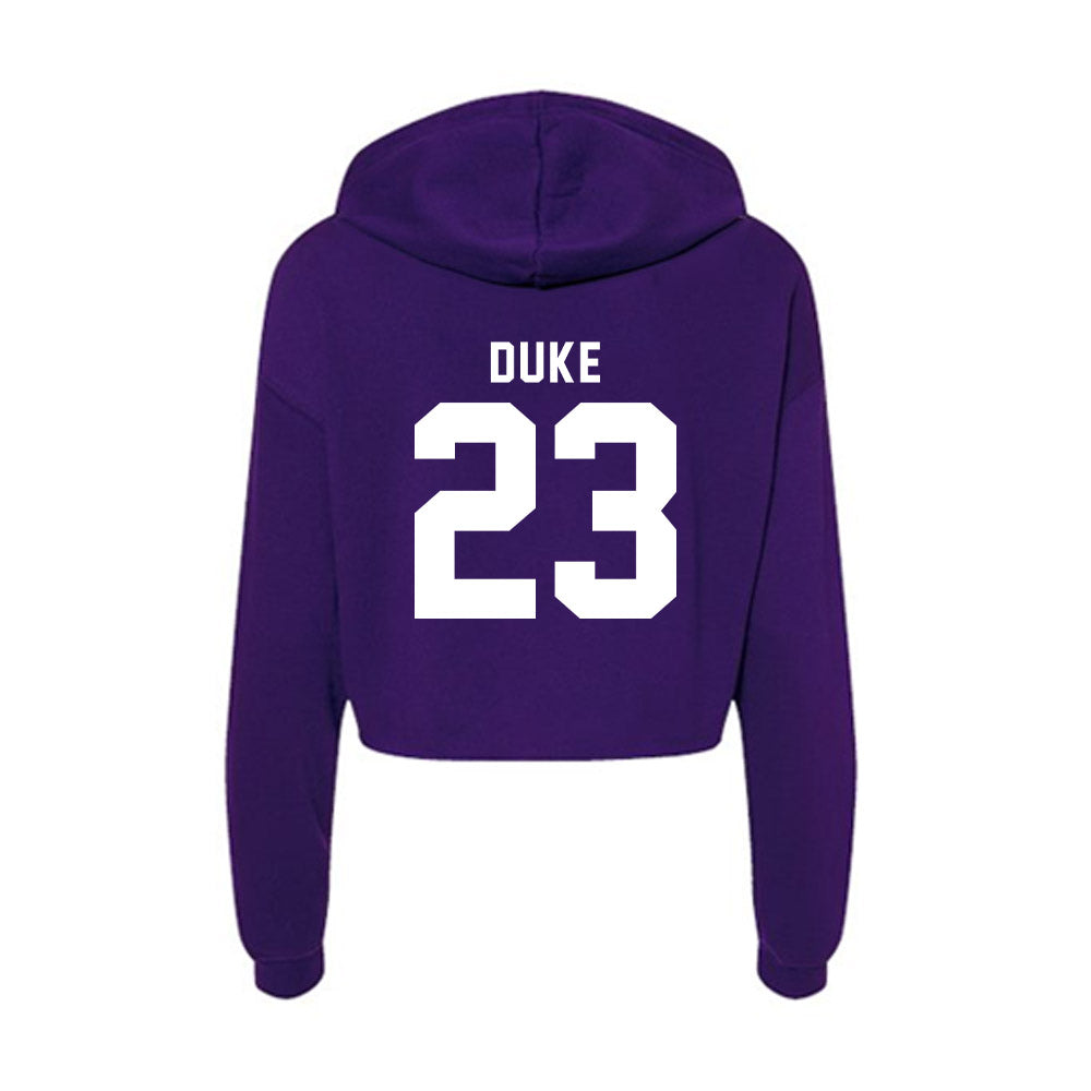 Tarleton State - NCAA Softball : Jaelynn Duke - Women's Crop Fleece Hoodie-1