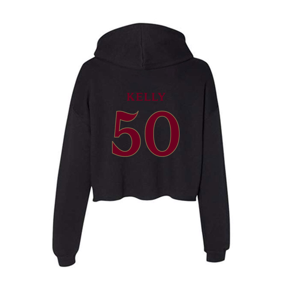 Elon - NCAA Football : Nhycer Kelly - Women's Crop Fleece Hoodie-1