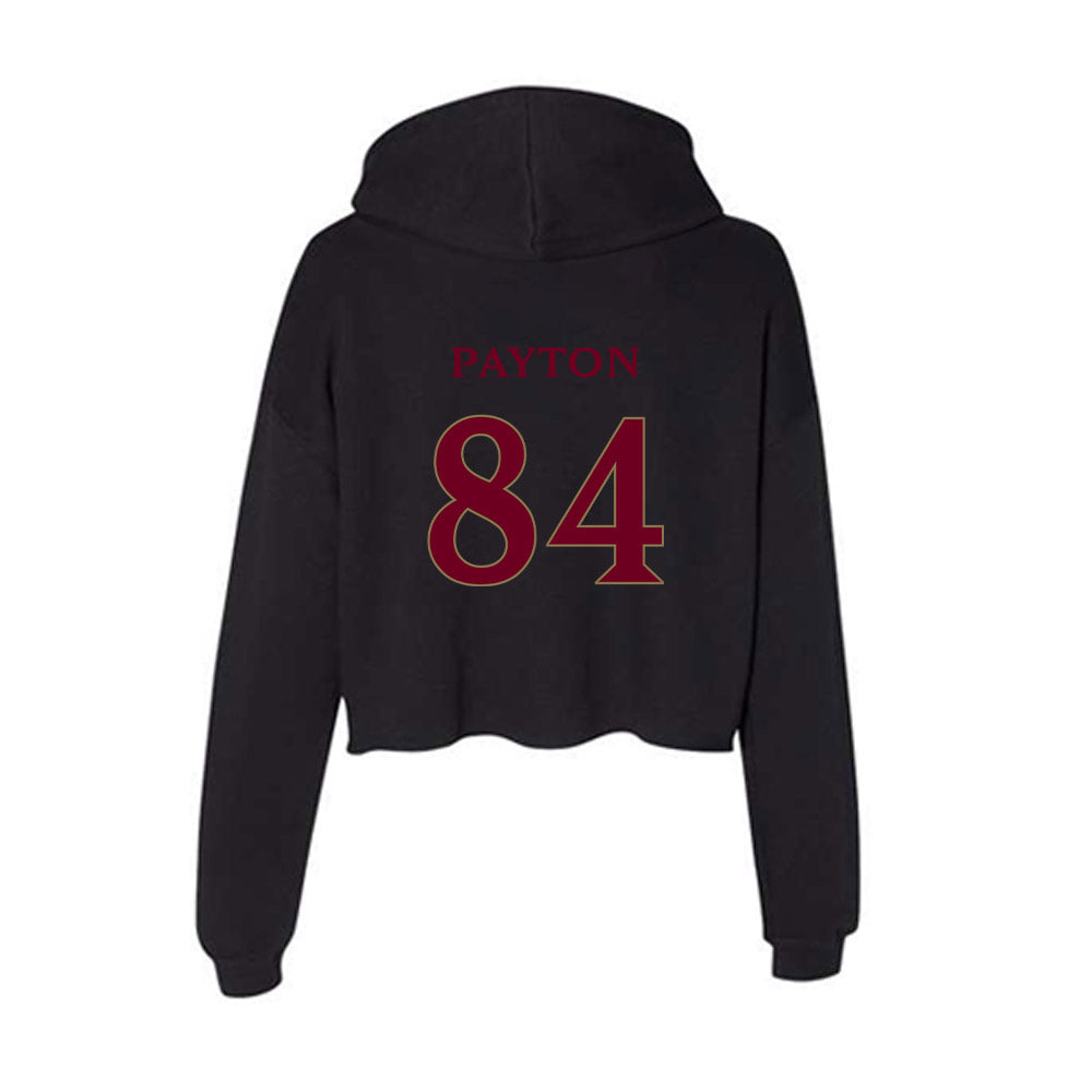 Elon - NCAA Football : Josiah Payton - Women's Crop Fleece Hooded Sweatshirt-1