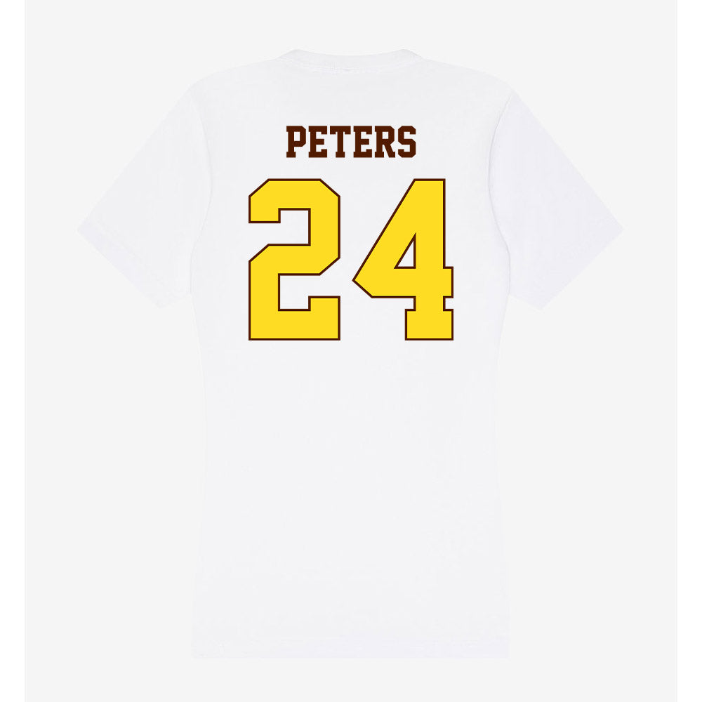 Western Michigan - NCAA Football : John Peters - Women's V-Neck T-Shirt-1
