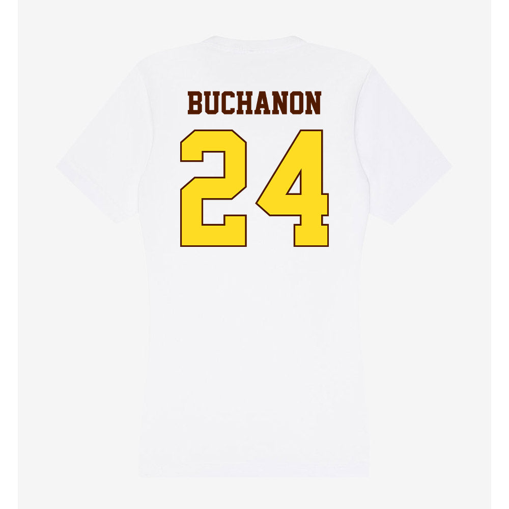 Western Michigan - NCAA Women's Basketball : Kaylyn Buchanon - Women's V-Neck T-Shirt-1