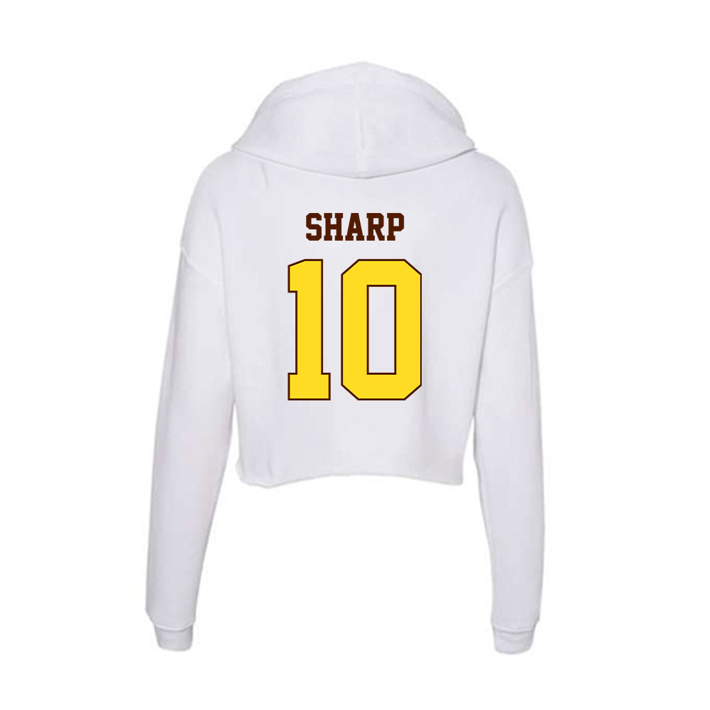 Western Michigan - NCAA Men's Ice Hockey : Zack Sharp - Women's Crop Fleece Hoodie-1