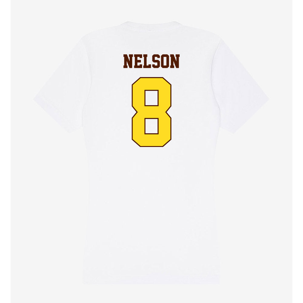 Western Michigan - NCAA Football : Egypt Nelson - Women's V-Neck T-Shirt-1