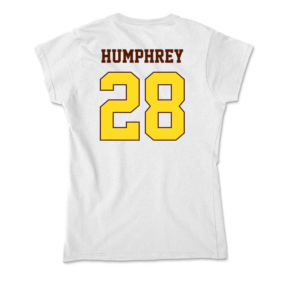 Western Michigan - NCAA Men's Ice Hockey : Ryan Humphrey - Soft Style Women’s T-Shirt-1
