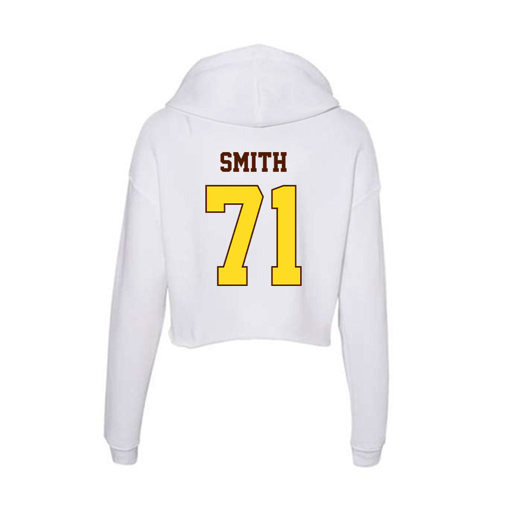 Western Michigan - NCAA Football : Brandon Smith - Women's Crop Fleece Hooded Sweatshirt-1