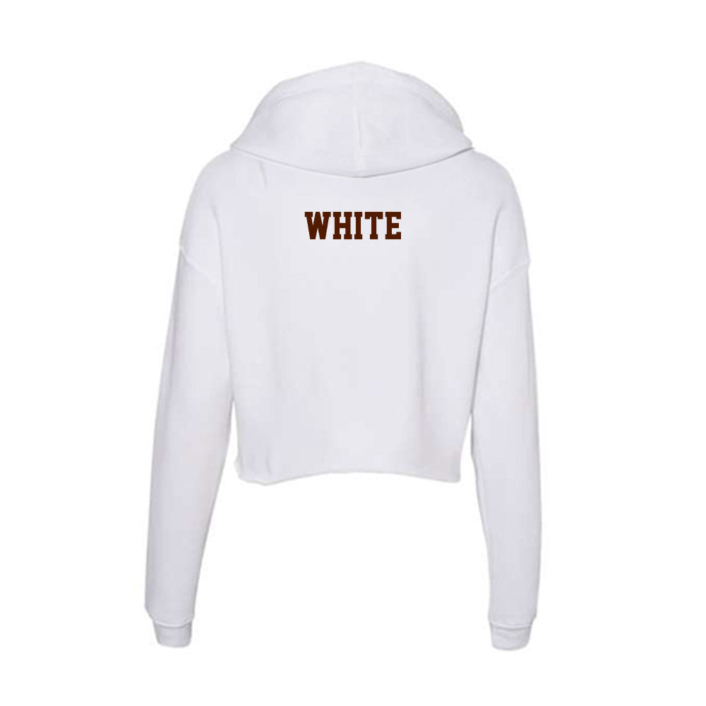 Western Michigan - NCAA Women's Golf : Kailey White - Women's Crop Fleece Hoodie-1