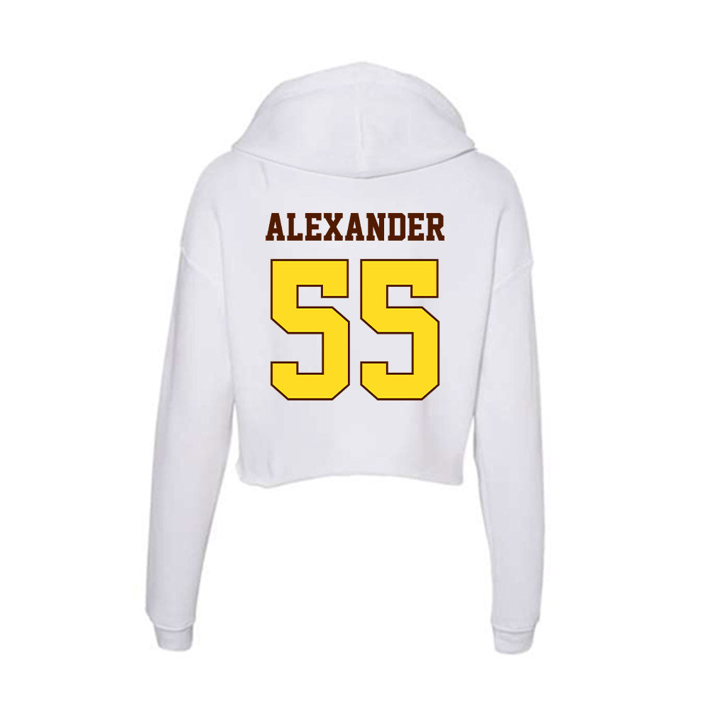 Western Michigan - NCAA Football : Blair Alexander - Women's Crop Fleece Hooded Sweatshirt-1
