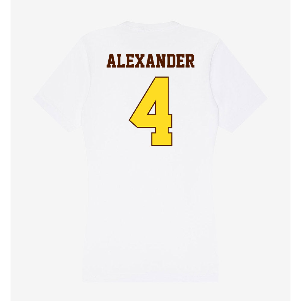 Western Michigan - NCAA Football : Austin Alexander - Women's V-Neck T-Shirt-1