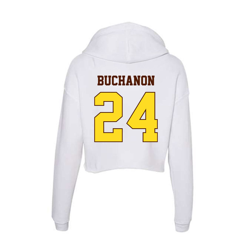 Western Michigan - NCAA Women's Basketball : Kaylyn Buchanon - Women's Crop Fleece Hoodie-1