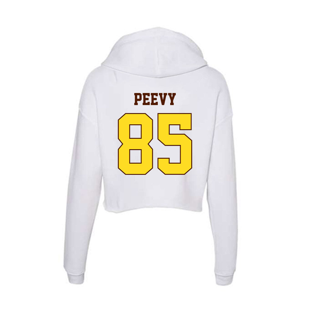 Western Michigan - NCAA Football : Braden Peevy - Women's Crop Fleece Hoodie-1