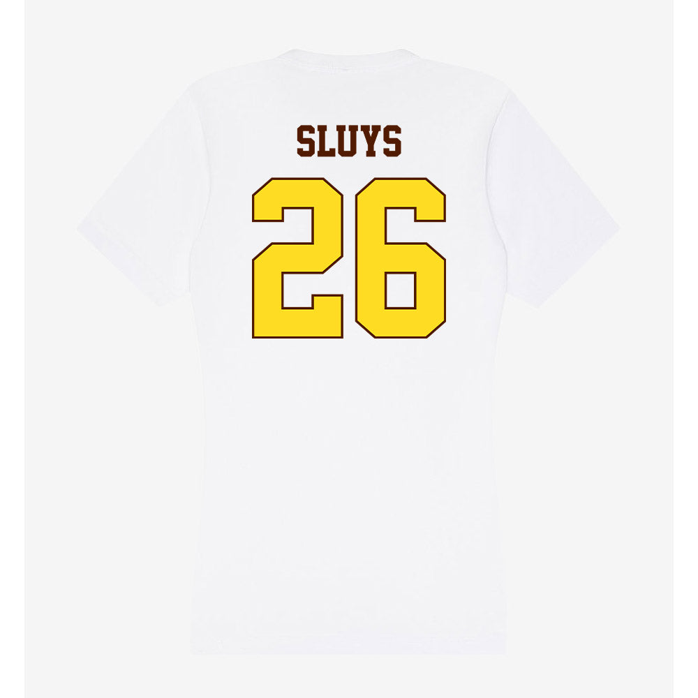 Western Michigan - NCAA Men's Ice Hockey : Jamison Sluys - Women's V-Neck T-Shirt-1