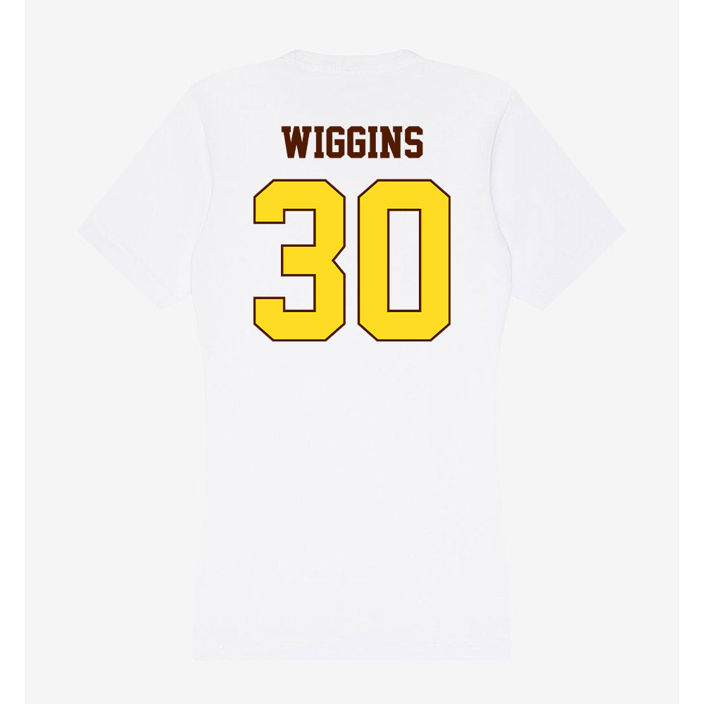 Western Michigan - NCAA Women's Basketball : Morasha Wiggins - Women's V-Neck T-Shirt-1