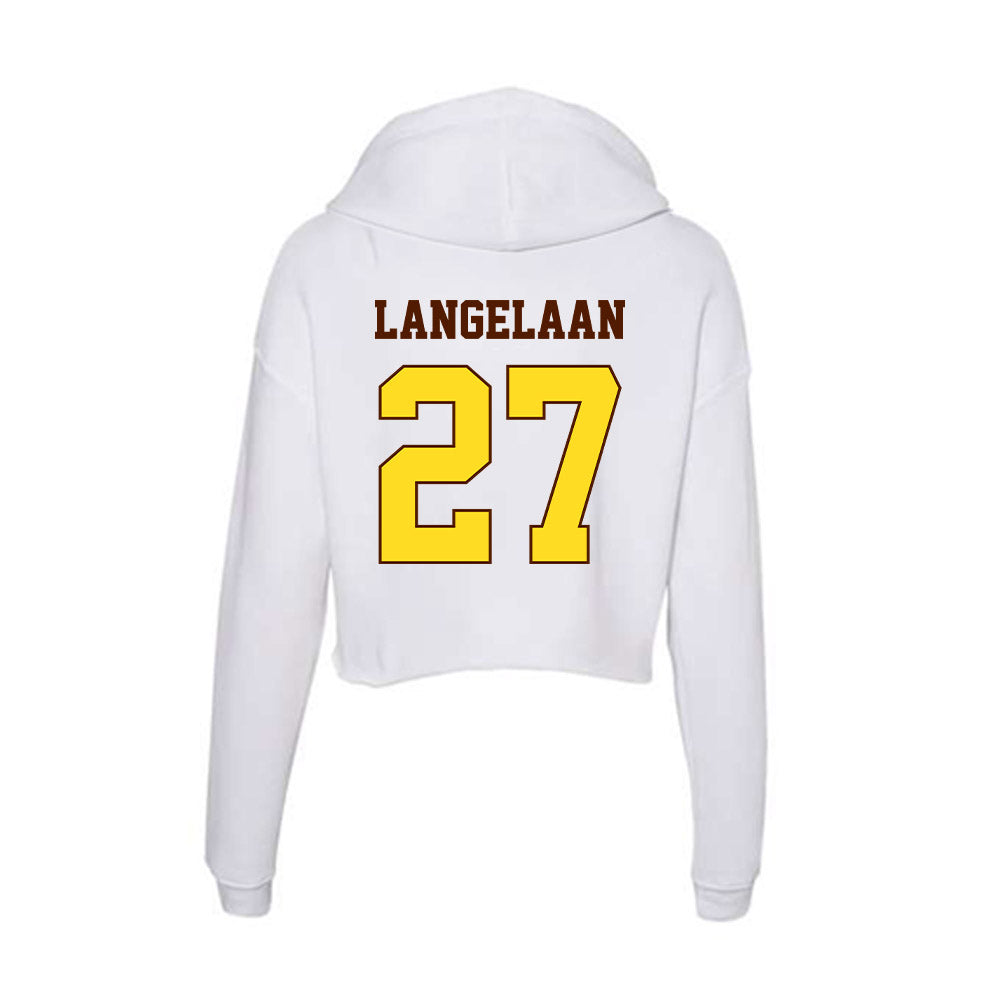 Western Michigan - NCAA Women's Soccer : Brianna Langelaan - Women's Crop Fleece Hoodie-1