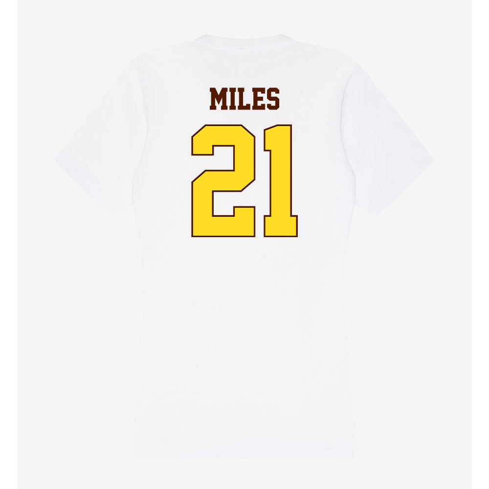 Western Michigan - NCAA Football : CJ Miles - Women's V-Neck T-Shirt-1