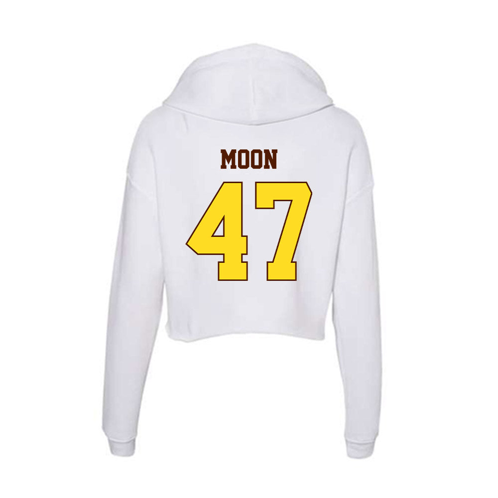 Western Michigan - NCAA Football : Domanick Moon - Women's Crop Fleece Hoodie-1