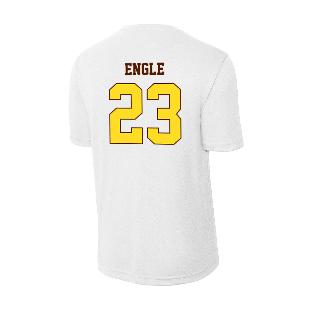 Western Michigan - NCAA Men's Ice Hockey : Edison Engle - Activewear T-Shirt-1