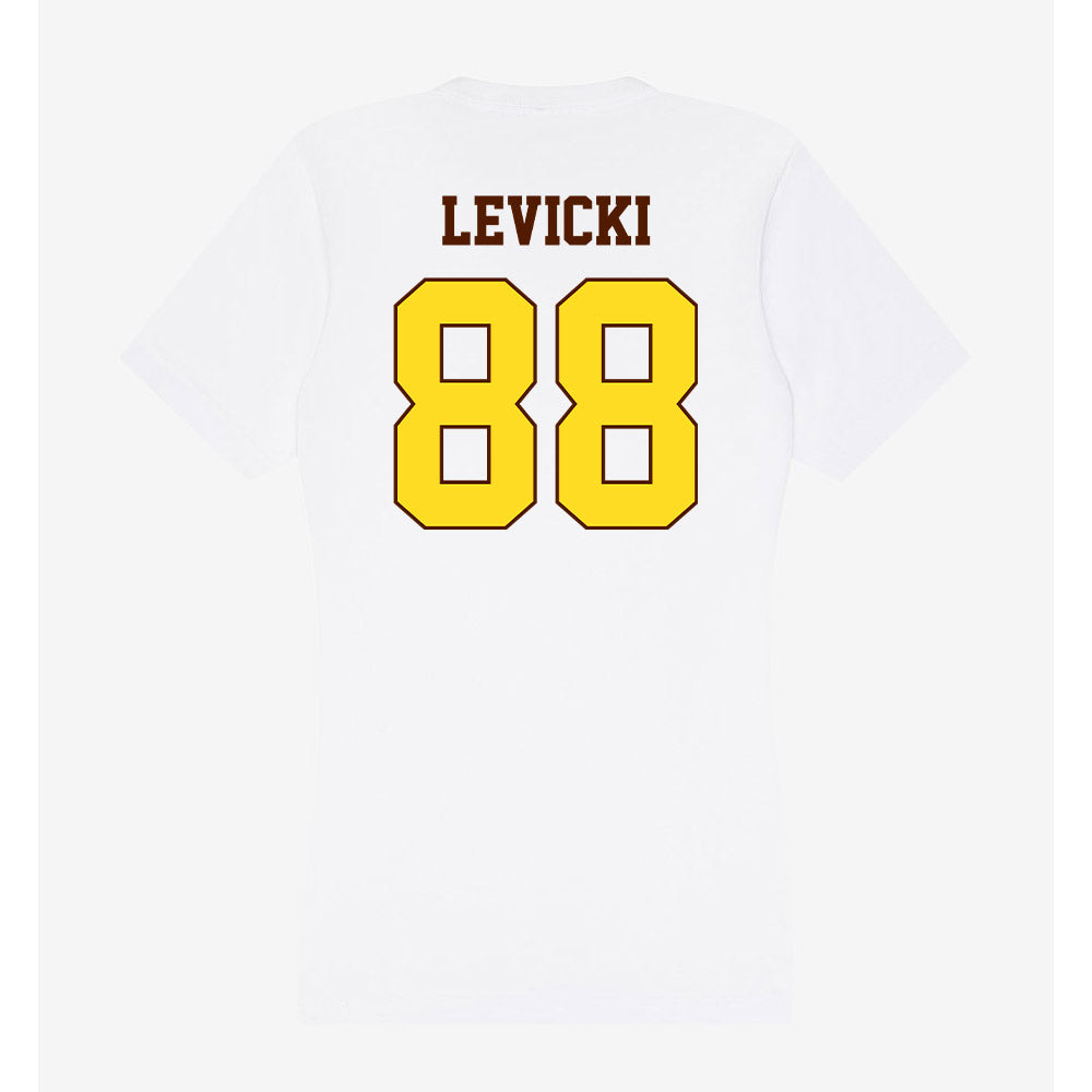 Western Michigan - NCAA Football : Nate Levicki - Women's V-Neck T-Shirt-1