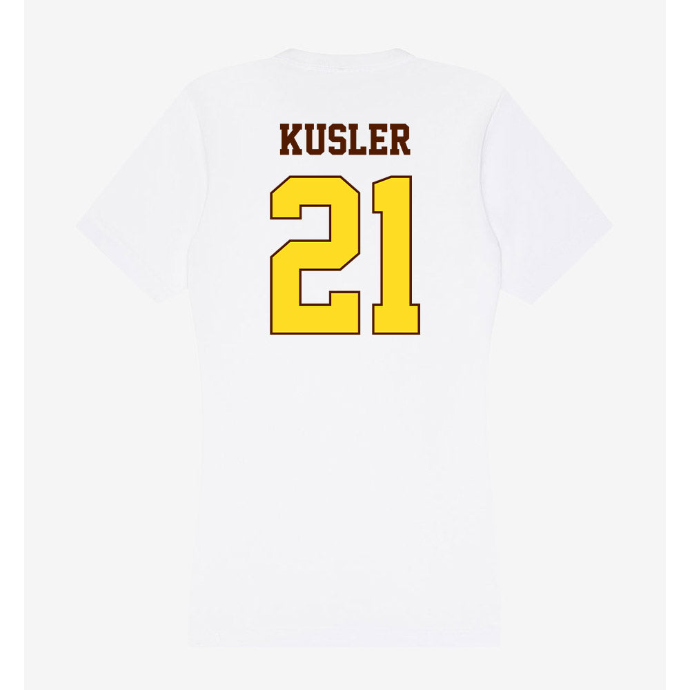 Western Michigan - NCAA Men's Ice Hockey : Ryan Kusler - Women's V-Neck T-Shirt-1