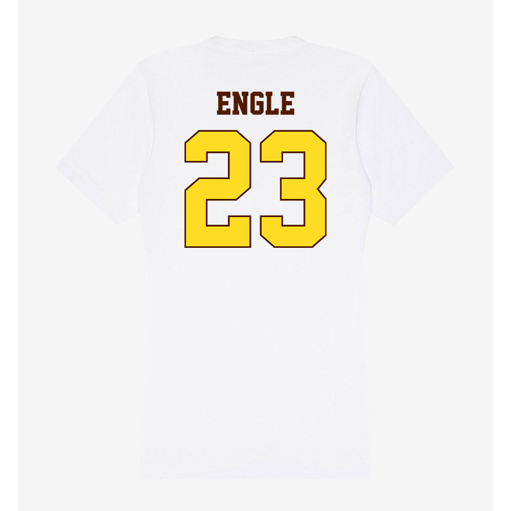 Western Michigan - NCAA Men's Ice Hockey : Edison Engle - Women's V-Neck T-Shirt-1